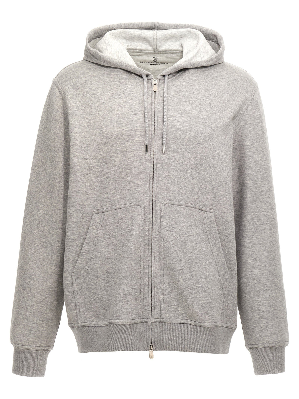 Brunello Cucinelli grey cotton sweatshirt for men