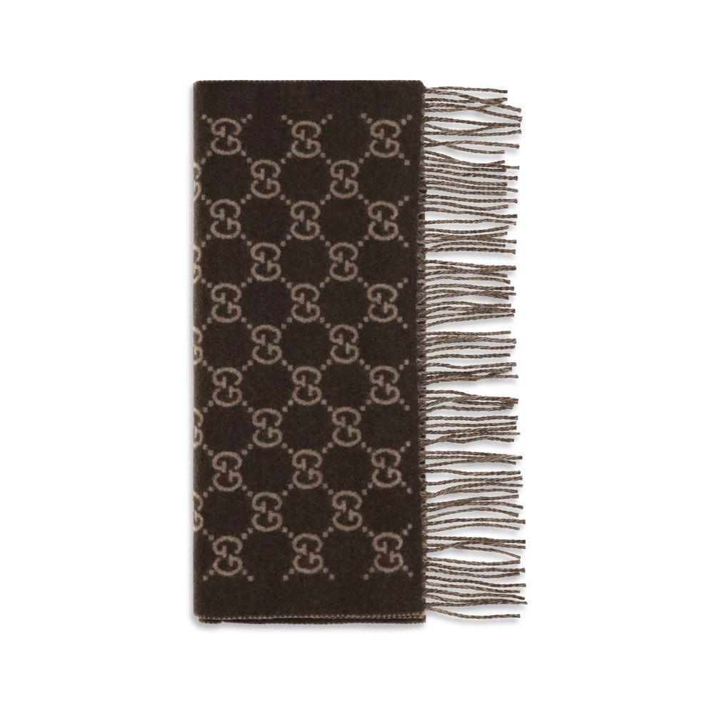Gucci brown cashmere scarf for men