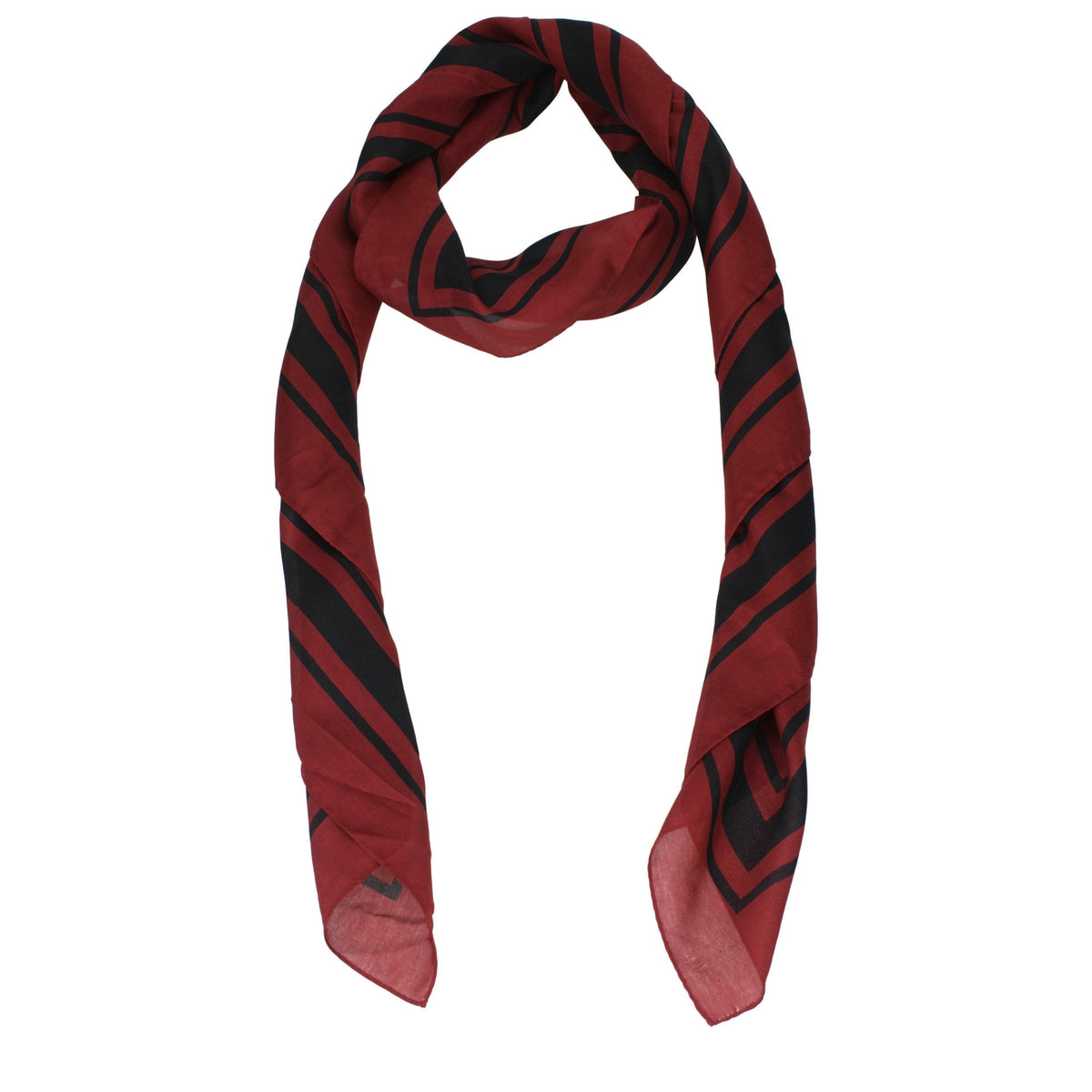Burberry red cotton foulard scarf for women
