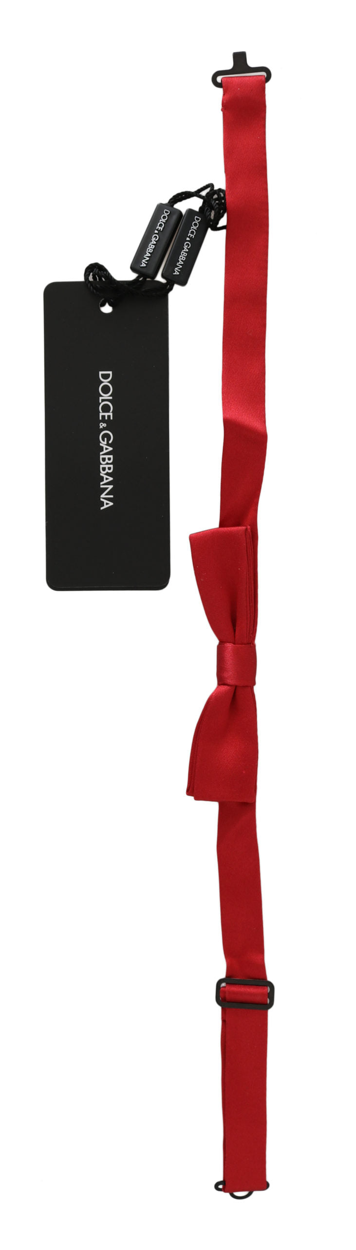 Dolce & Gabbana Red 100% Silk Slim Adjustable Neck Papillon Bow Tie - ClickThatClicks 