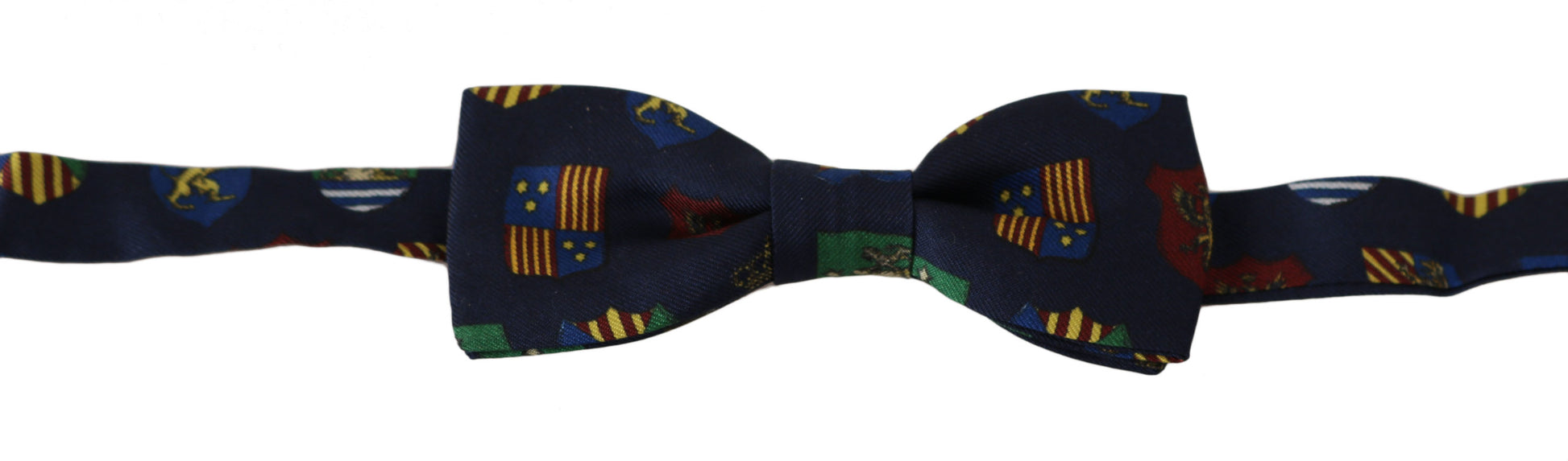 Dolce & Gabbana Blue Flags 100% Silk Adjustable Neck Papillon Men Bow Tie - ClickThatClicks 