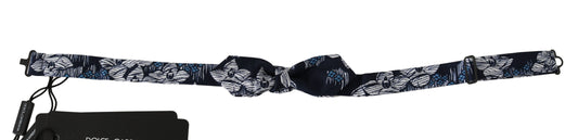 Dolce & Gabbana Navy Blue Floral Slim Adjustable Neck Papillon Men  Bow Tie - ClickThatClicks 