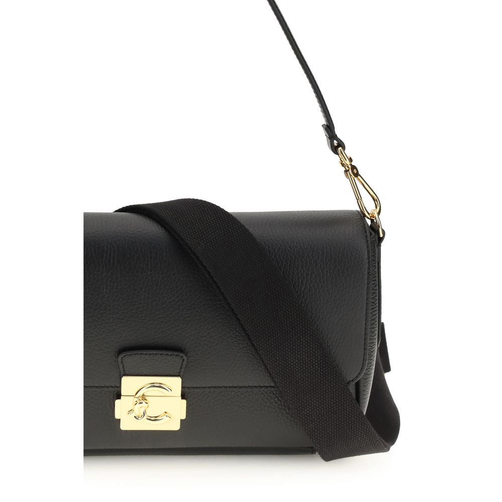 Coccinelle Black Calf Leather Bos Taurus Shoulder Bag - ClickThatClicks 