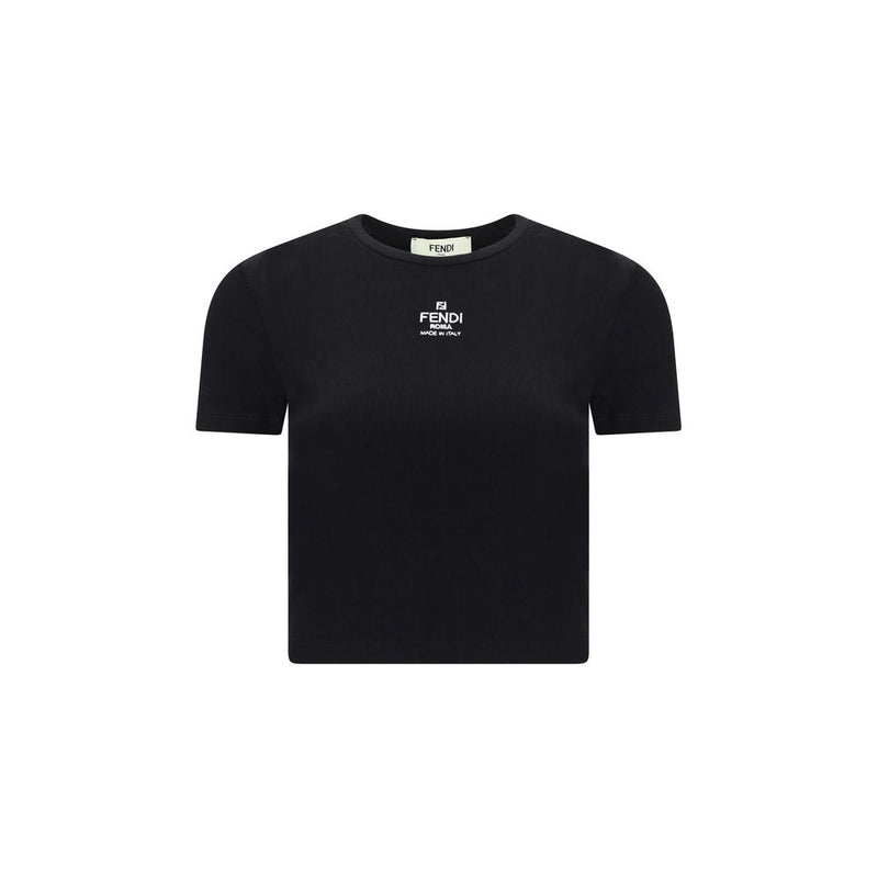 Fendi Black Cotton T-Shirt