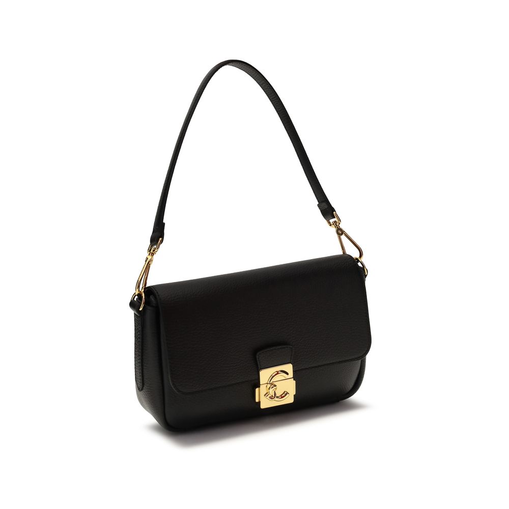 Coccinelle Black Calf Leather Bos Taurus Shoulder Bag - ClickThatClicks 