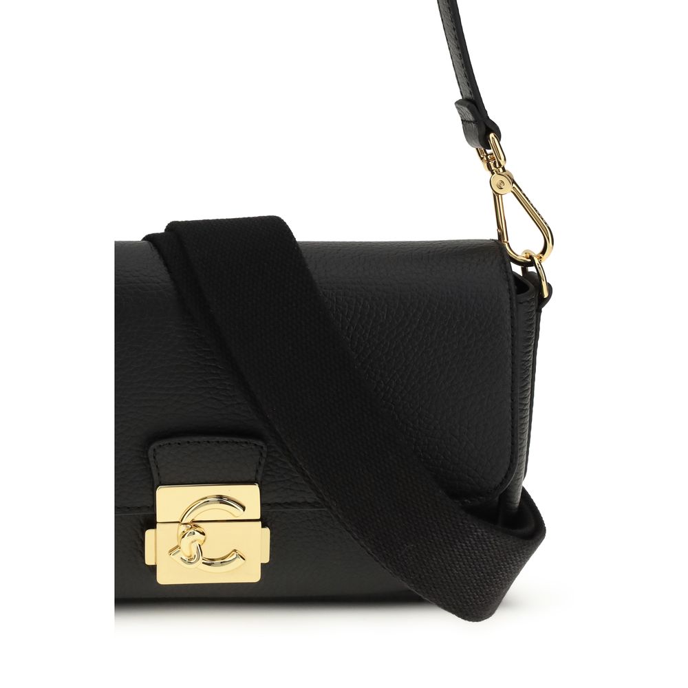 Coccinelle Black Calf Leather Bos Taurus Shoulder Bag - ClickThatClicks 