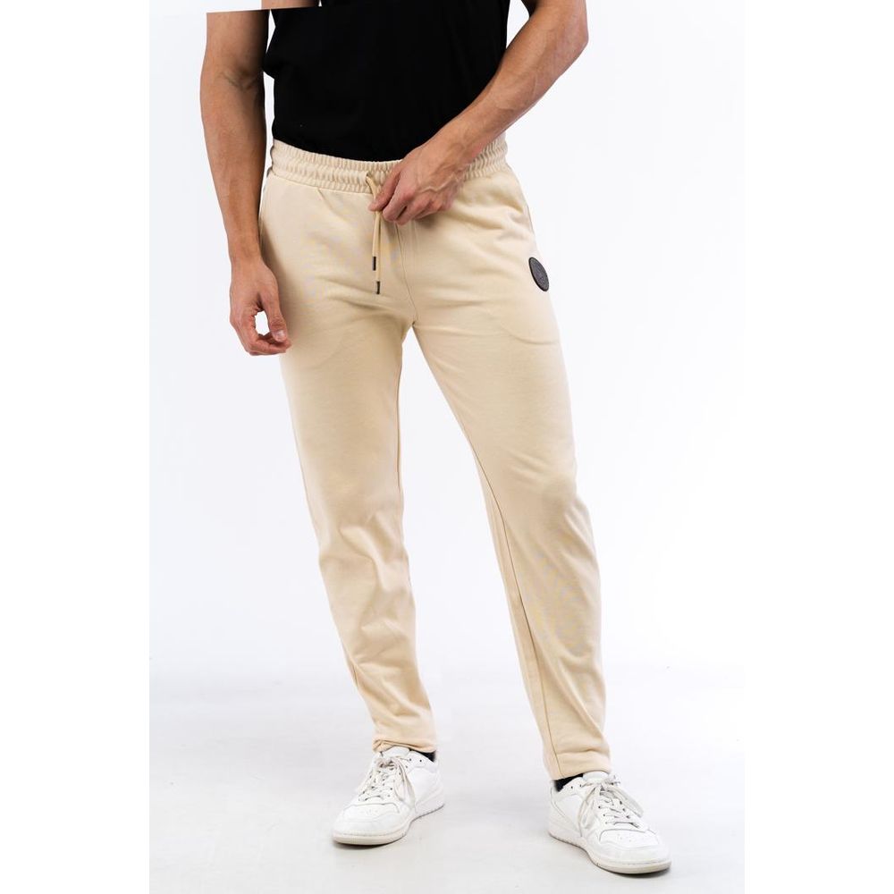 Cavalli Class Beige Cotton Athletic Pants