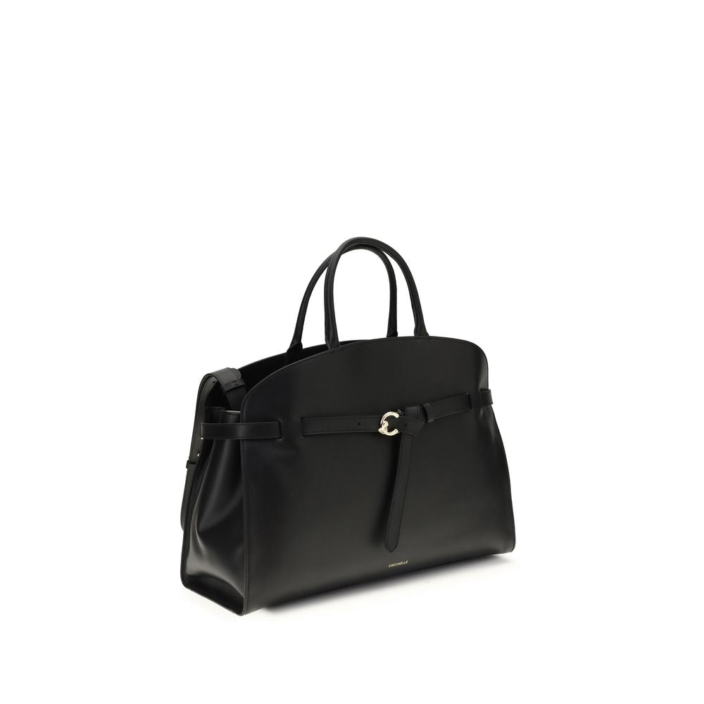 Coccinelle Black Calf Leather Bos Taurus Handbag - ClickThatClicks 
