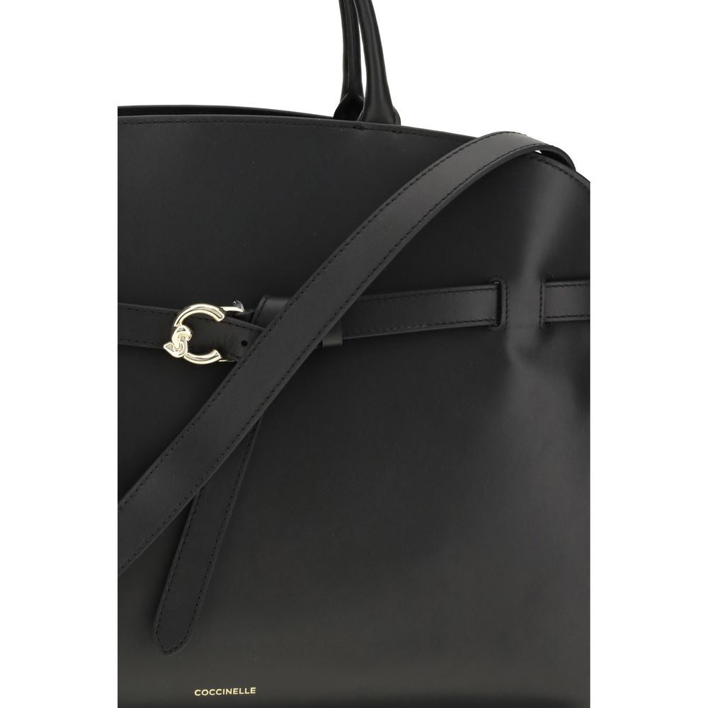 Coccinelle Black Calf Leather Bos Taurus Handbag - ClickThatClicks 