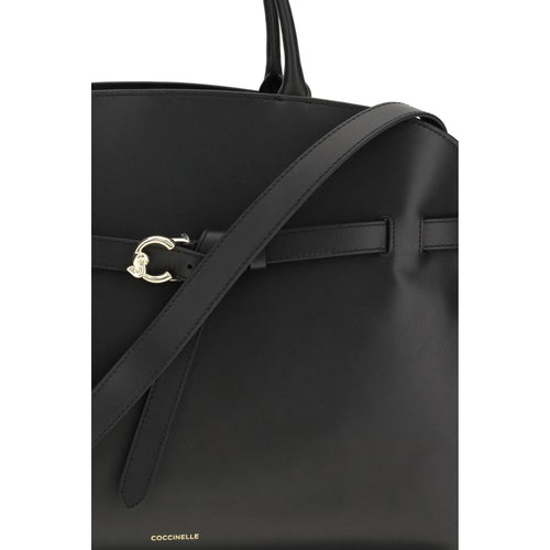 Coccinelle Black Calf Leather Bos Taurus Handbag - ClickThatClicks 
