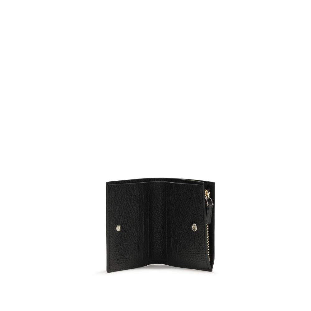 Valentino Garavani Black Lamb Ovis Aries Aries Wallet - ClickThatClicks 