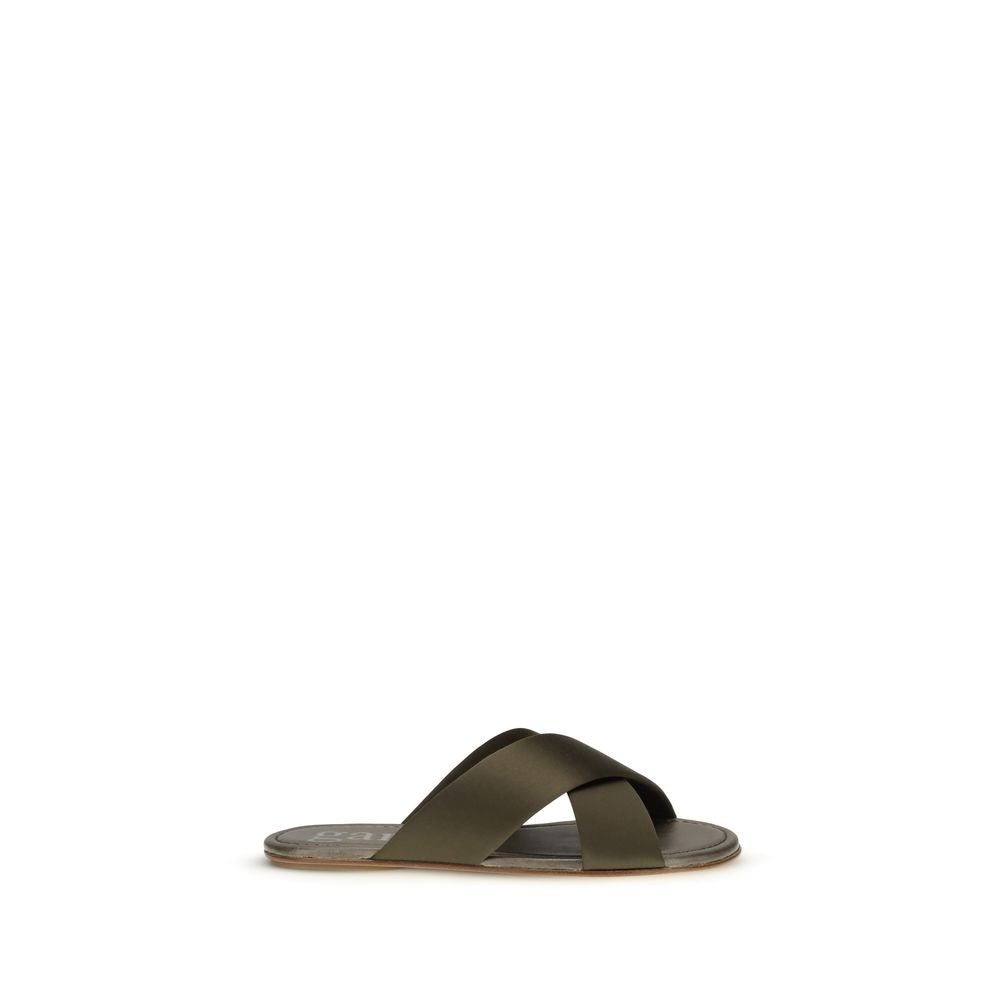 Pedro García Brown Silk Sandals - ClickThatClicks 