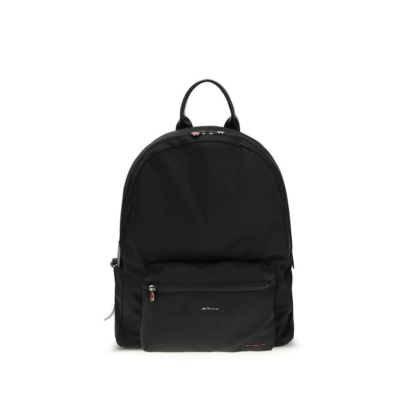 Kiton Black Nylon Backpack