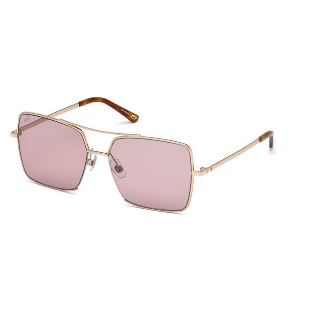 WEB EYEWEAR Gold Metal Sunglasses