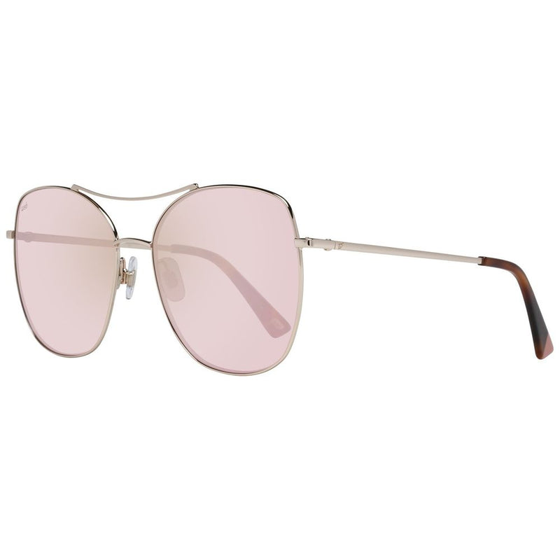 WEB EYEWEAR Rose Gold Metal Sunglasses