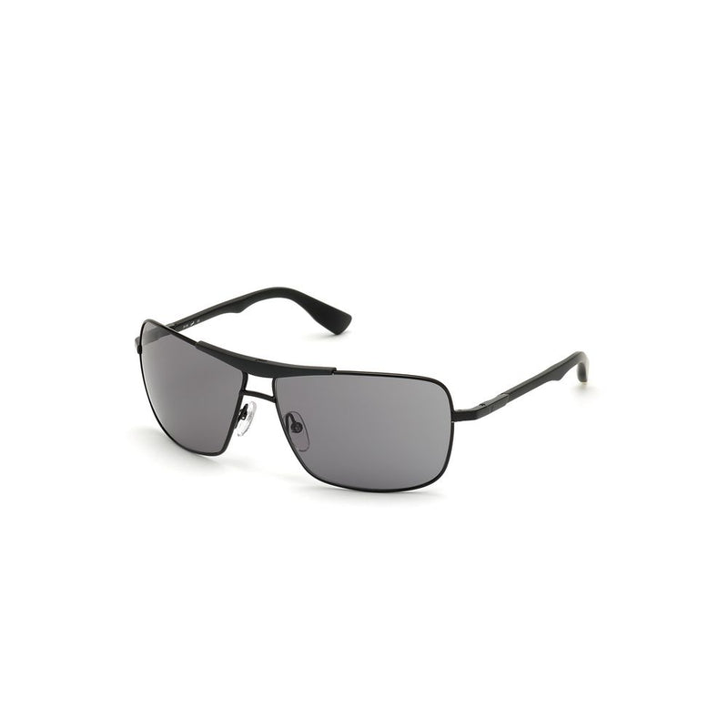 WEB EYEWEAR Black Metal Sunglasses