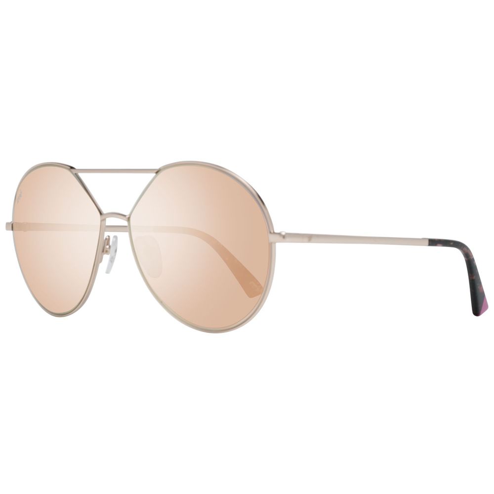WEB EYEWEAR Rose Gold Metal Sunglasses