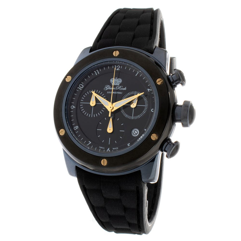GLAM ROCK Black Synthetic Sport Watch