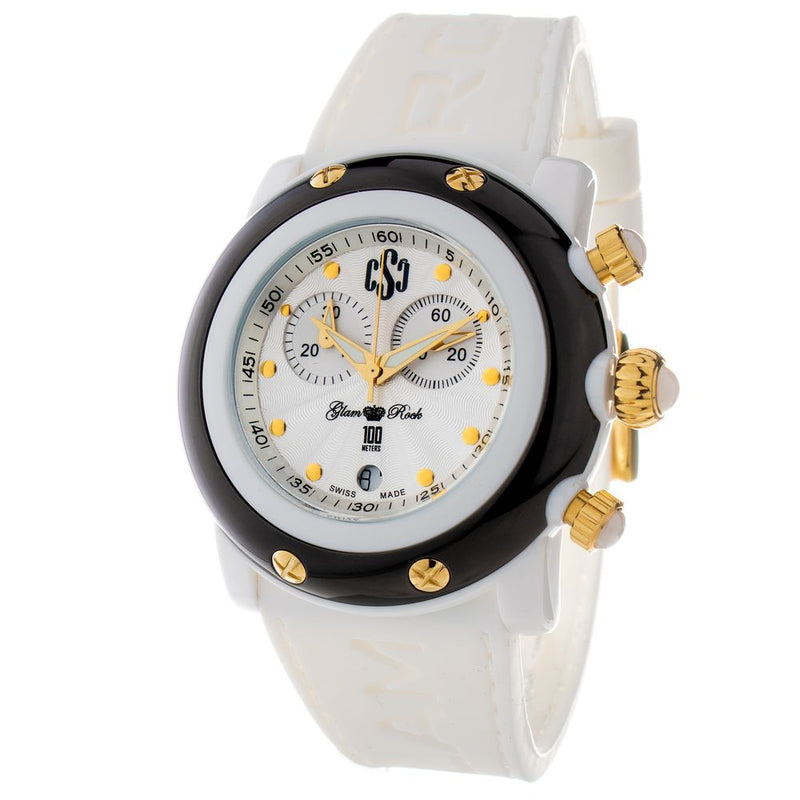 GLAM ROCK White Synthetic Bracelet Watch