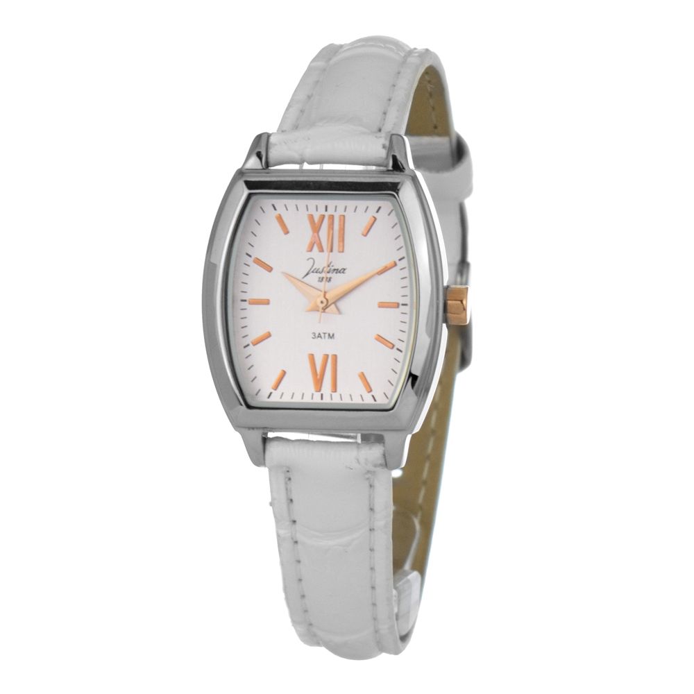 JUSTINA Multicolor Leather Dress Watch