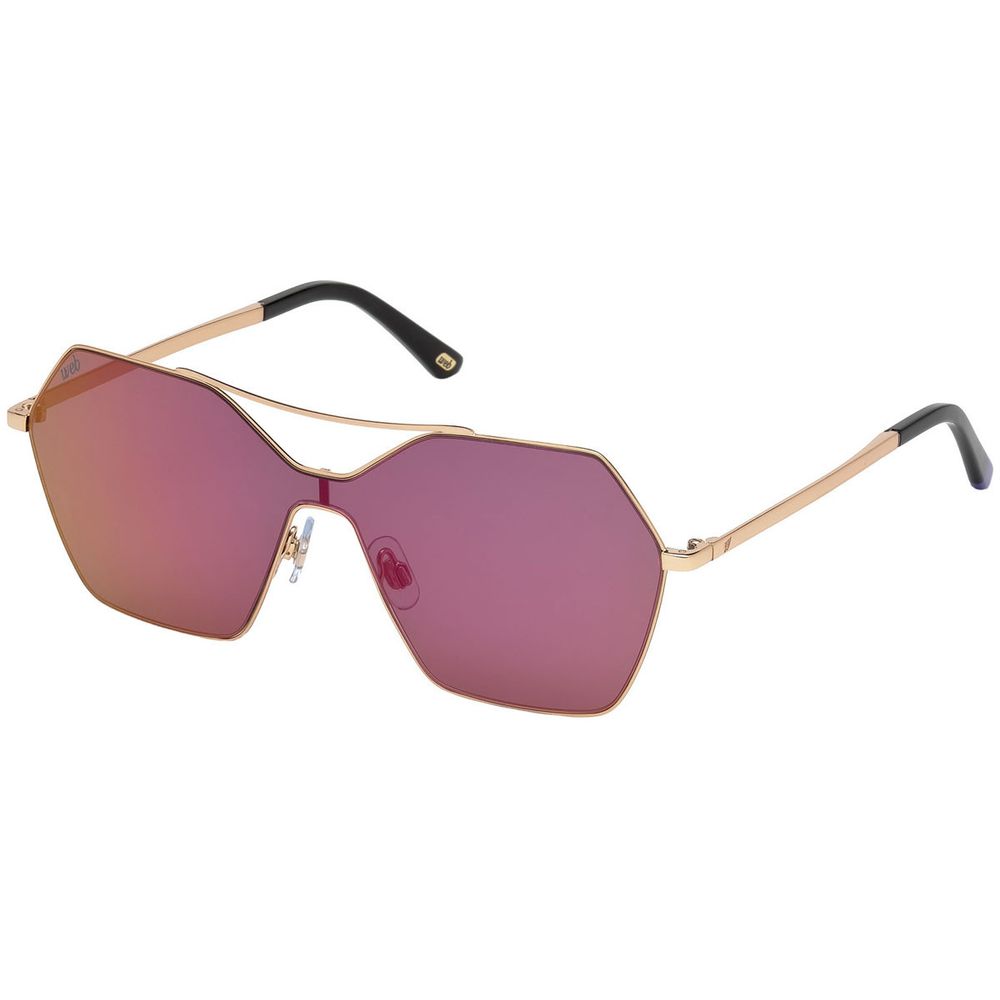 WEB EYEWEAR Rose Gold Metal Sunglasses