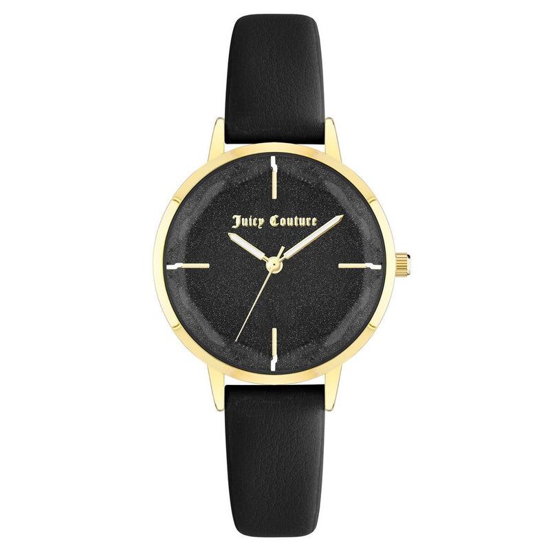 Juicy Couture Black Plastic Dress Watch