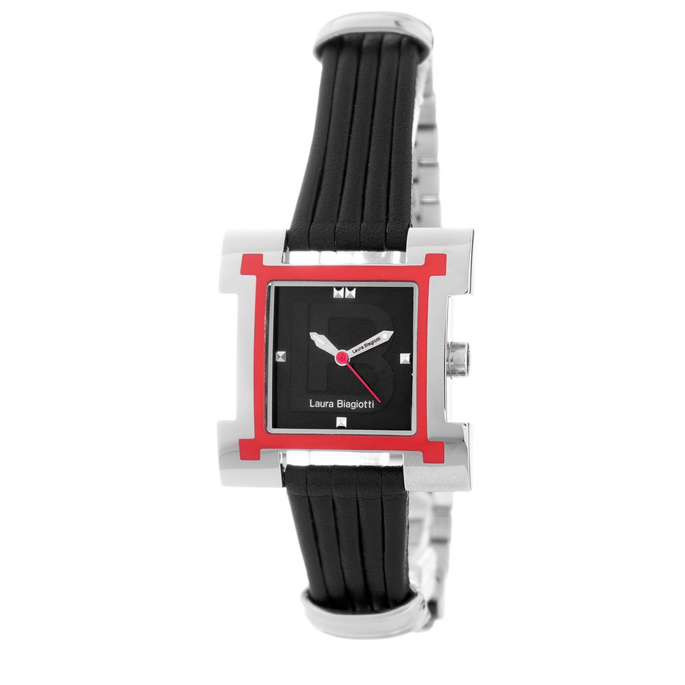 Laura Biagiotti Black Leather Lining Dress Watch