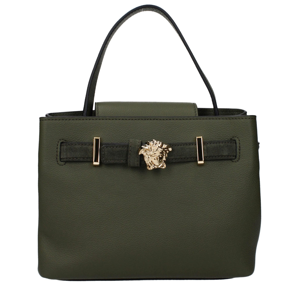 Versace Green Leather Handbag