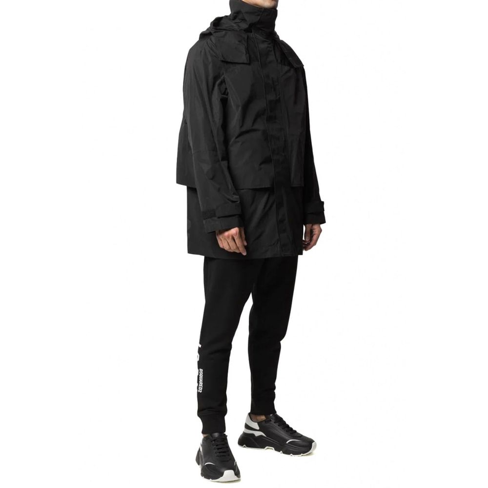 Dsquared² Black Nylon Shell Jacket - ClickThatClicks 
