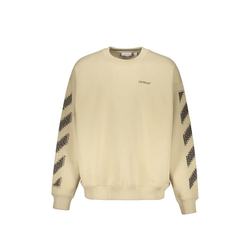 Off-White Beige Cotton Sweatshirt