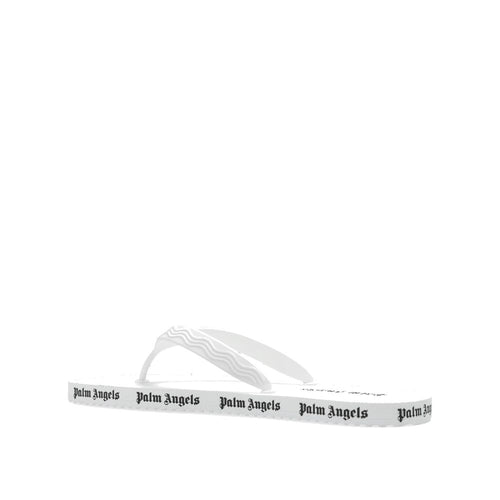 Palm Angels White Rubber Slides - ClickThatClicks 