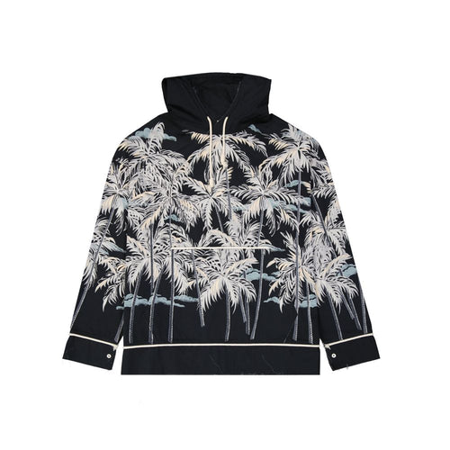 Palm Angels Black Cotton Pattern Shirt - ClickThatClicks 