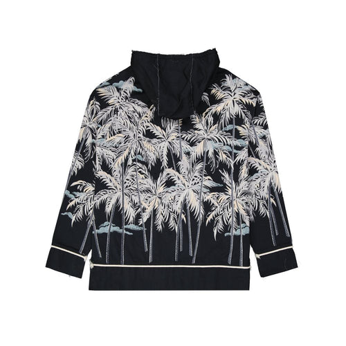 Palm Angels Black Cotton Pattern Shirt - ClickThatClicks 