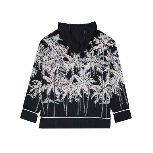 Palm Angels Black Cotton Pattern Shirt - ClickThatClicks 