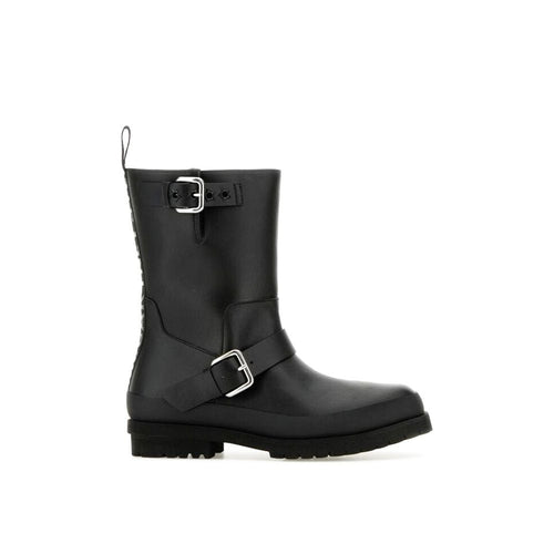 Stella McCartney Black Polyester Lace-Up Boots - ClickThatClicks 