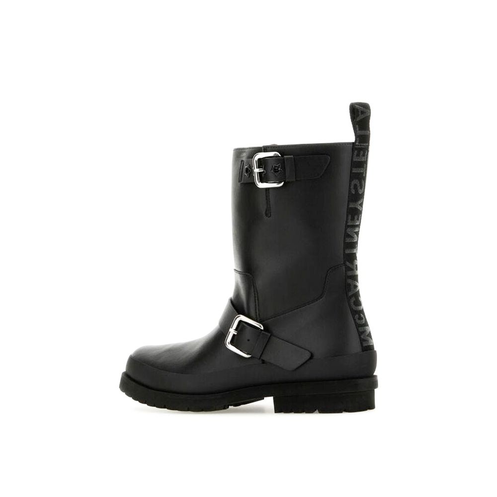 Stella McCartney Black Polyester Lace-Up Boots - ClickThatClicks 