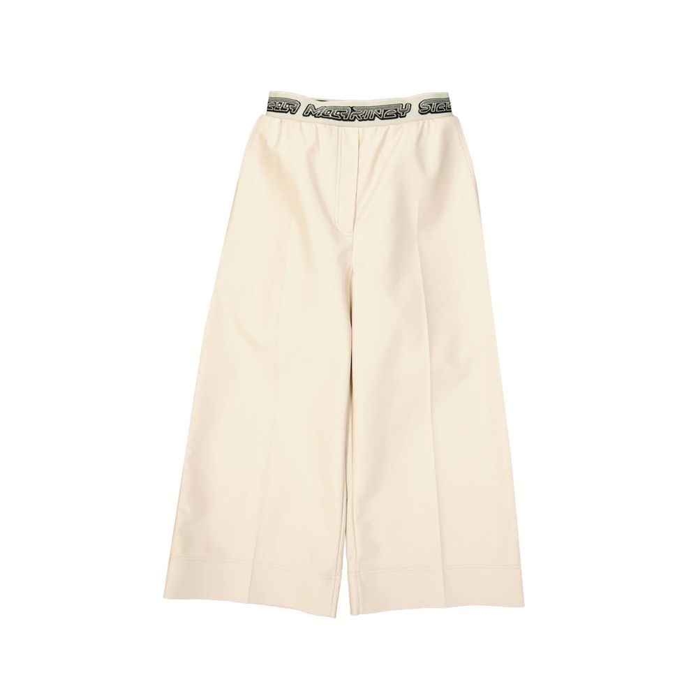 Stella McCartney Beige Viscose Cropped Pants - ClickThatClicks 