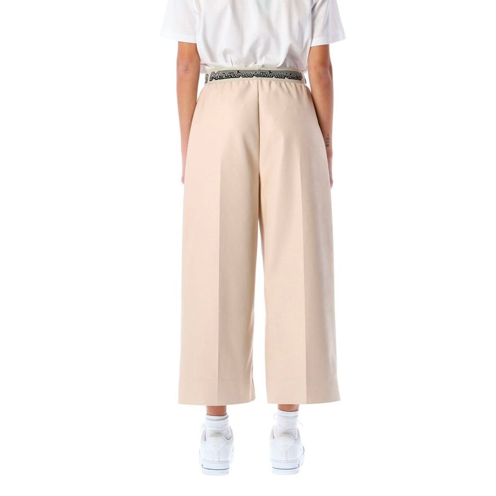 Stella McCartney Beige Viscose Cropped Pants - ClickThatClicks 
