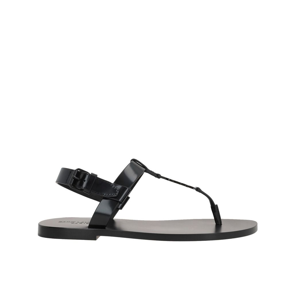 Saint Laurent Black Calfskin Sandals