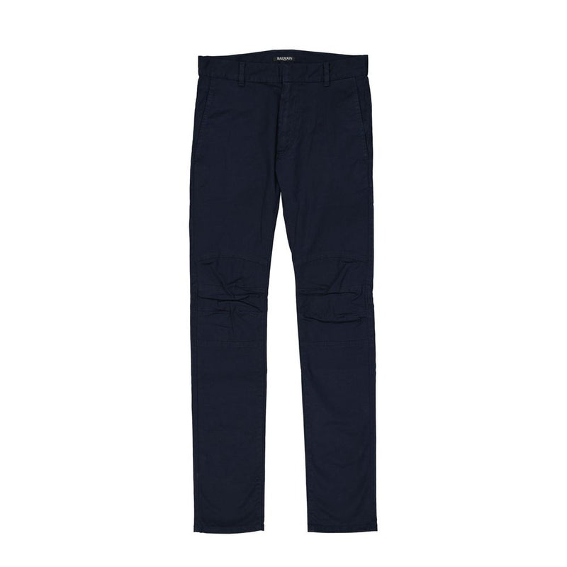 Balmain Blue Cotton Casual Pants