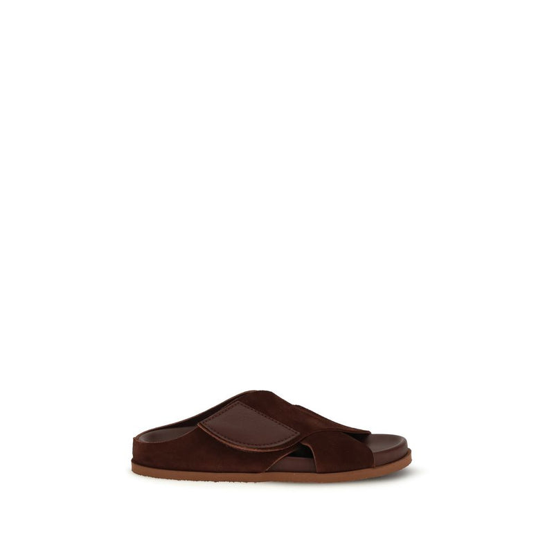 Pedro García Brown Velvet Sandals - ClickThatClicks 