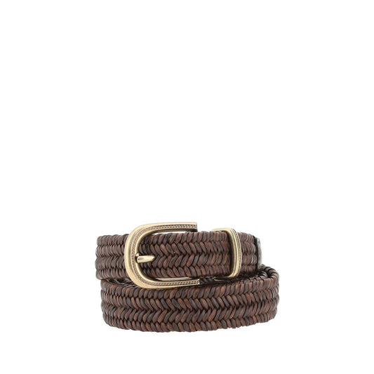 Brunello Cucinelli Brown Calf Leather Bos Taurus Regular Belt - ClickThatClicks 