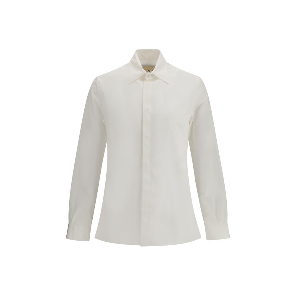 Valentino White Cotton Dress Shirt - ClickThatClicks 