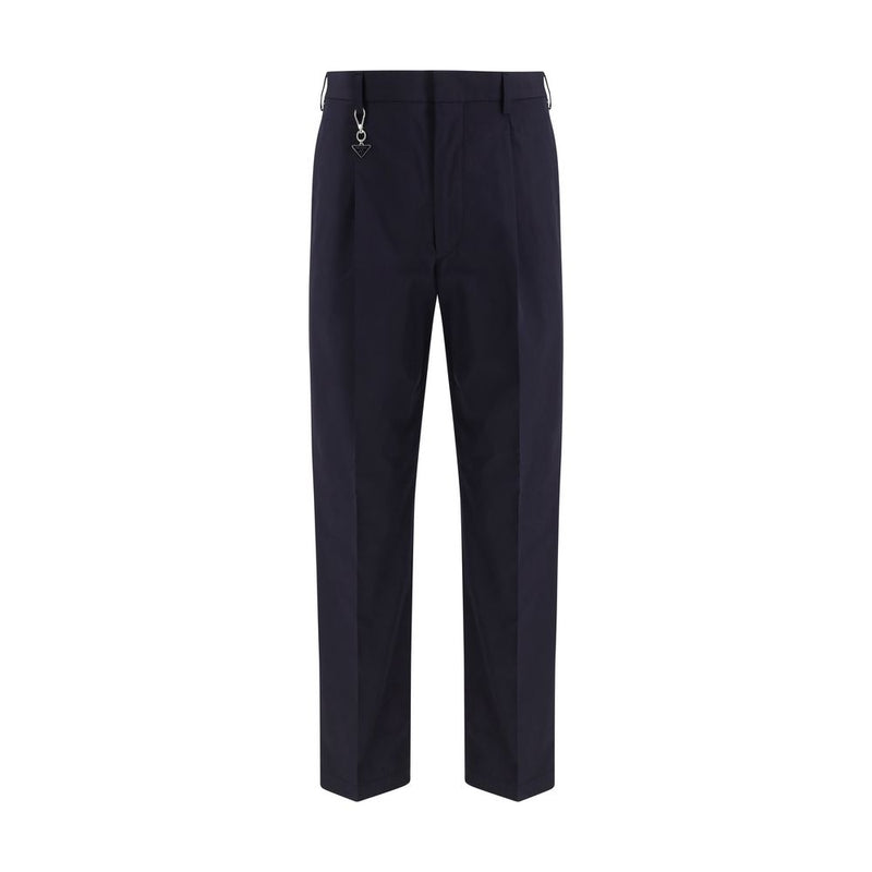 Prada Blue Cotton Dress Pants