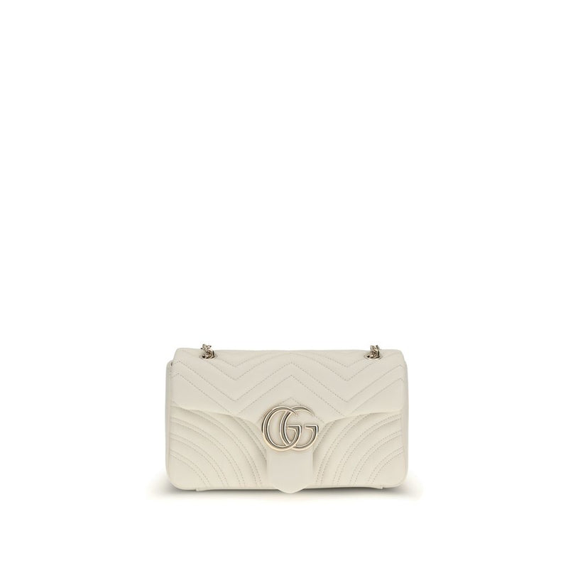 Gucci White Calf Leather Bos Taurus Handbag