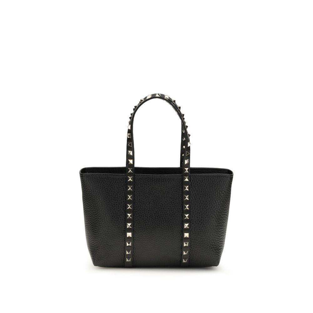 Valentino Garavani Black Calf Leather Bos Taurus Shoulder Bag - ClickThatClicks 