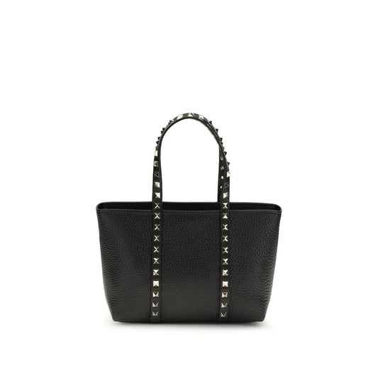 Valentino Garavani Black Calf Leather Bos Taurus Shoulder Bag - ClickThatClicks 
