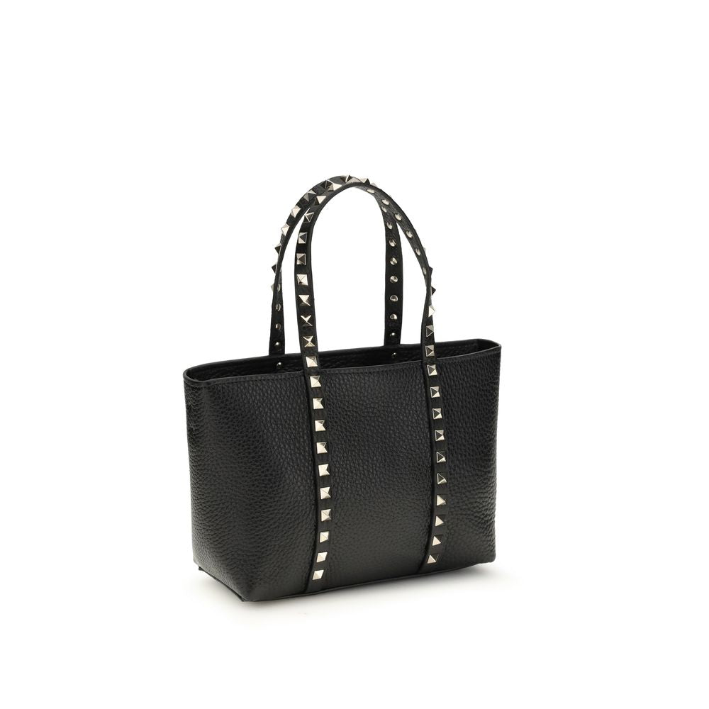 Valentino Garavani Black Calf Leather Bos Taurus Shoulder Bag - ClickThatClicks 