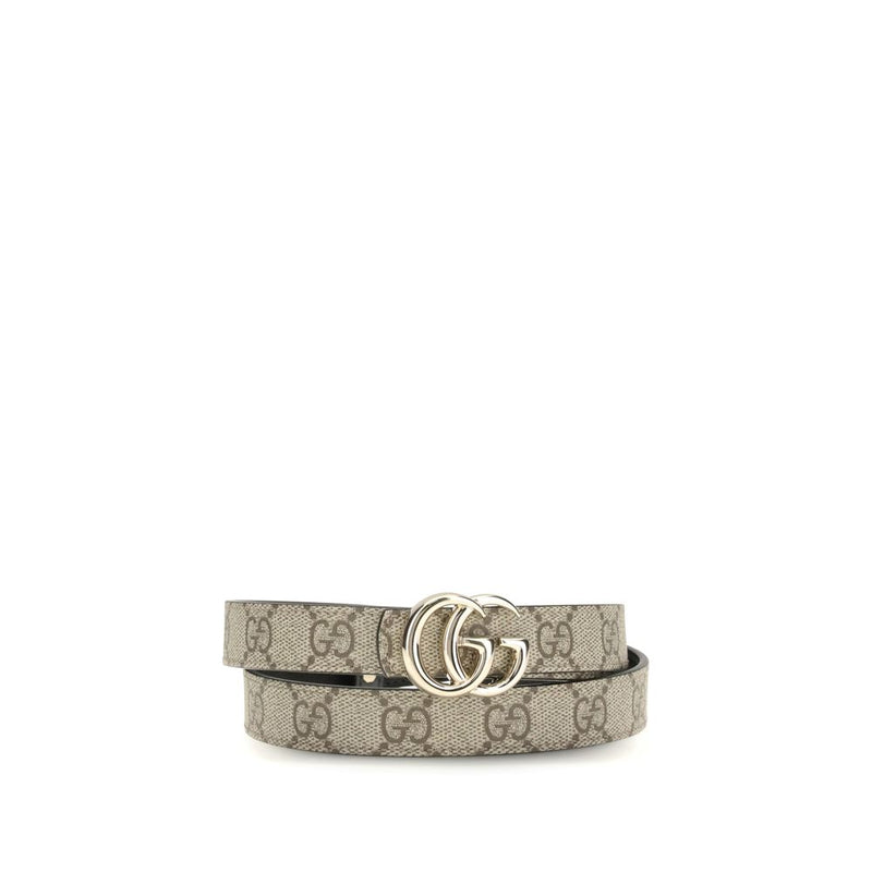 Gucci Beige Calf Leather Bos Taurus Thin Belt