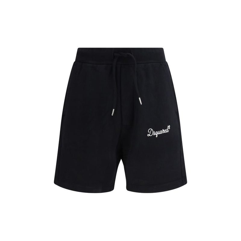 Dsquared² Black Cotton Bermuda Shorts